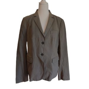 Piazza Sempoine Weathered Olive Green Two Button Cotton Blazer